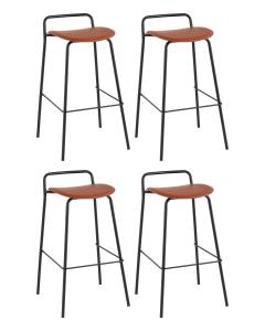Набор из 4 барных стульев Stool Group Mantis 9083T brown X4 коричневый, экокожа