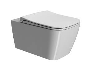 Чаша для подвесного унитаза GSI Nubes 961511 безободковая, белый