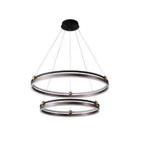 Люстра Crystal Lux FERNANDO SP123W LED D600+800 COFFEE/BLACK