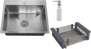 Мойка кухонная РМС MR MR-6050 c корзиной и дозатором, нержавеющая сталь