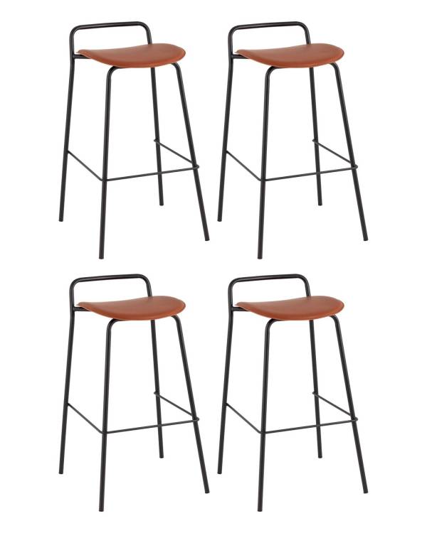 Набор из 4 барных стульев Stool Group Mantis 9083T brown X4 коричневый, экокожа