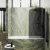 Шторка на ванну MaybahGlass MGV-786-6 70x140, поворотная, стекло графит матовый 6 мм, профиль черный, с полотенцедержателем фото 3