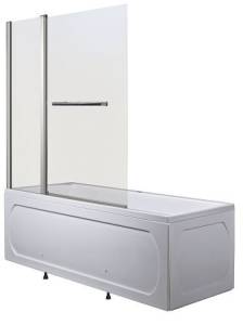 Шторка на ванну 1MarKa HX-112C-1 126x140 Стекло прозрачное