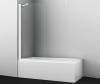 Шторка на ванну Wasserkraft Leine 35P01-80WHITE Fixed профиль белый, стекло прозрачное, 80x140