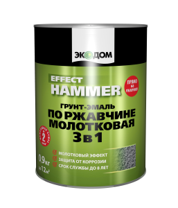 Грунт-эмаль по ржавчине 3 в 1 молотковая Экодом шелковисто-матовая бронзовая 0.9 кг