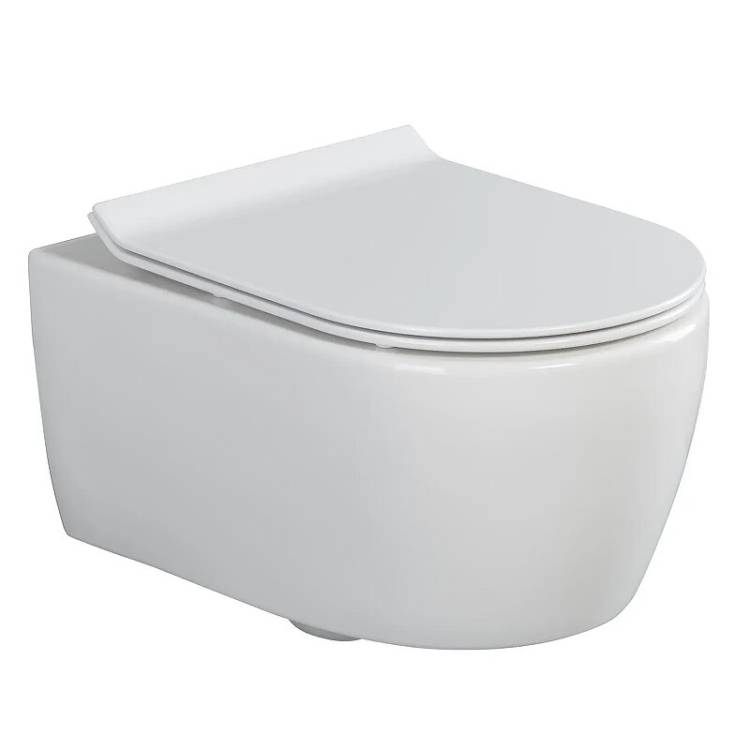 Унитаз подвесной Splendy Pride PR10152VTNW безободковый, сиденье микролифт, белый