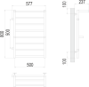 Полотенцесушитель Terminus Анкона П8 50x80 бп500 слева, водяной фото 3