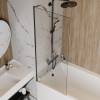 Шторка на ванну Maretti Marta MA41F6014099-560 профиль черный, стекло прозрачное, 60x140 см фото 9