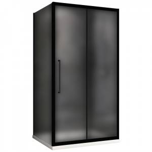 Душевой уголок Abber Schwarzer Diamant AG30140BMH-S80BM профиль черный, стекло матовое, 80x140x195
