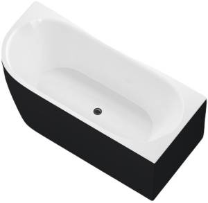Акриловая ванна Aquanet Family Elegant B 180x80 3806N Gloss Finish (панель Black matte)