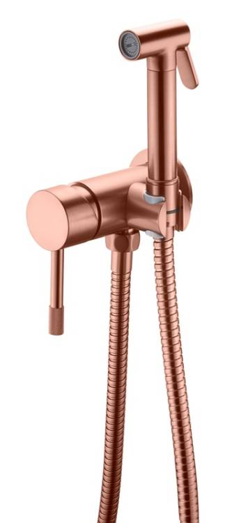 Гигиенический душ Boheme Uno 467-CB С ВНУТРЕННЕЙ ЧАСТЬЮ, со смесителем, Copper Brushed