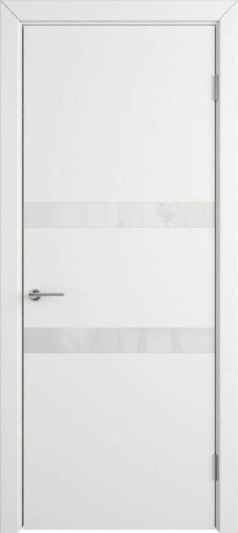 Межкомнатная дверь Владимирская Фабрика Дверей Niuta Polar стекло White Gloss 800x2000