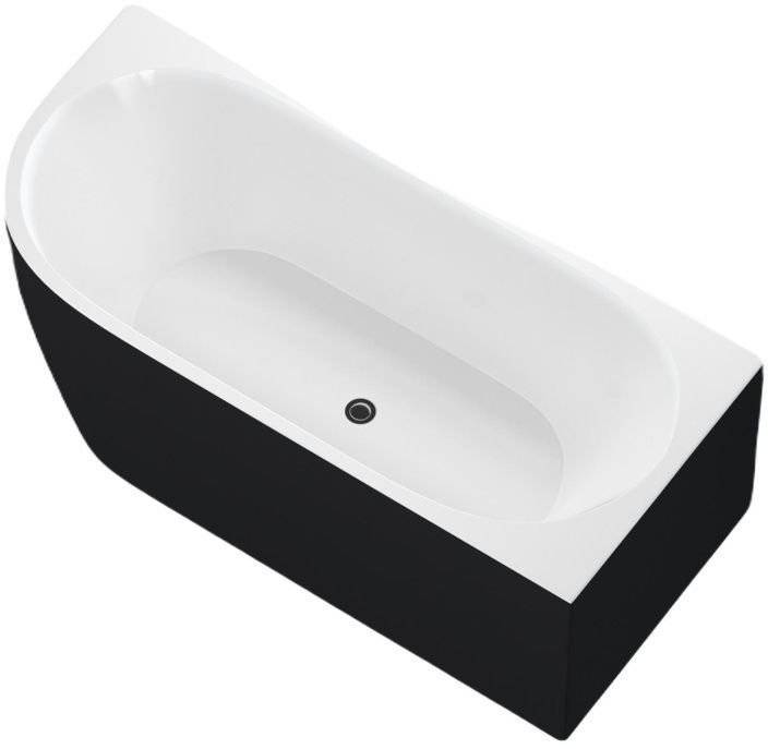 Акриловая ванна Aquanet Family Elegant B 180x80 3806N Gloss Finish (панель Black matte)