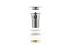 Донный клапан Aquatek AQ6002CR Push-open с переливом, крышка круглая, хром фото 6