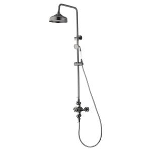 Душевая стойка Wonzon & Woghand WW-B3041-BGG темный графит, с термостатом