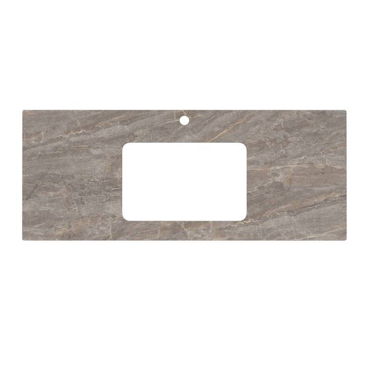 Столешница Kerama Marazzi Plaza PL3.VT280\120 для раковин, встраиваемых снизу Парнас пепельный лаппатированный