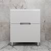 Тумба с раковиной Style Line Матис 70 напольная, белая матовая, раковина белая, 82x70x45