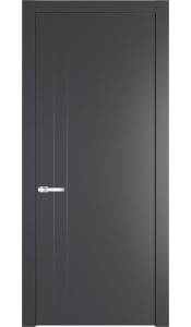 Межкомнатная дверь Profil Doors 12 PA полотно Графит, профиль серая ночь, алюминиевый молдинг 3мм 600x2000
