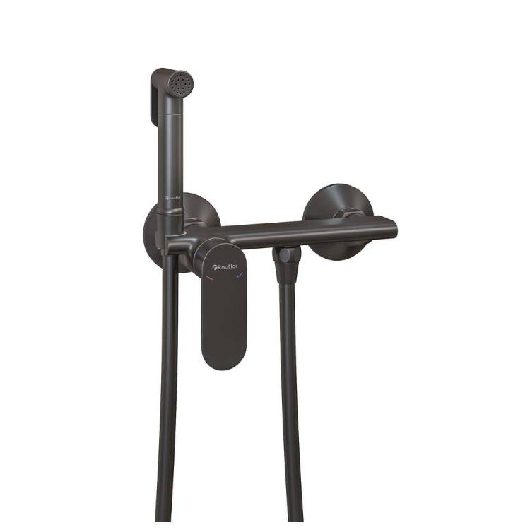 Гигиенический душ Knotlor Dew FHS01S0GM вороненая сталь