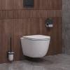 Унитаз подвесной Cezares Relax CZR-38088-49-TH-TOR/SC безободковый, с сиденьем микролифт, белый фото 8