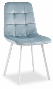 Стул Stool Group Chilly OS-2011 HLR-17 wl велюр серо-голубой (ножки белые)