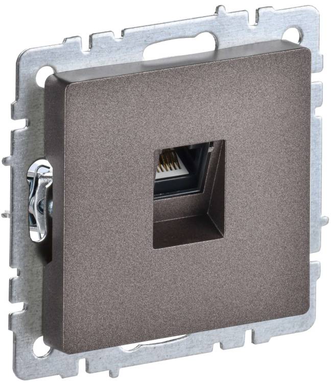 Розетка компьютерная RJ45 IEK Brite BR-K10-1-K45 темная бронза