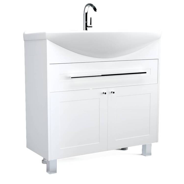 Тумба с раковиной 1MarKa Lina Classic У94494 86.5 см, белый