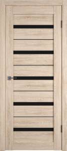 Межкомнатная дверь Владимирская Фабрика Дверей Atum Al 7 Sand Vellum стекло Black Gloss BM 700x2000
