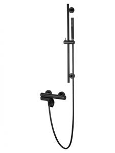 Смеситель для ванны Wonzon & Woghand Loop WW-311-00-508 с душевым гарнитуром, Черный матовый