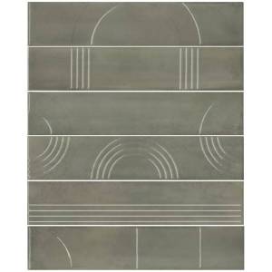 Панно Kerama Marazzi Мажорель KMP3STA003RN6X Зеленый Глянцевый 28.5x36