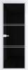 Межкомнатная дверь Profil Doors 3 AX цвет профиля Вайт, стекло безопасное 6 мм черный триплекс 700x2000