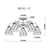 Потолочная люстра MyFar Nicole MR1661-5C фото 2
