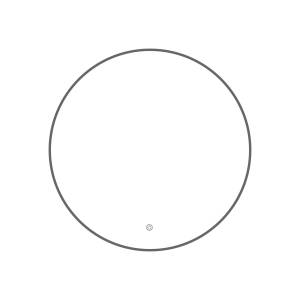 Зеркало Fixsen FX-1070F с LED подсветкой, графит, 70x70 см