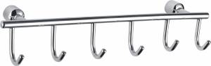 Вешалка Wonzon & Woghand WW-9382-6 с 6 крючками, хром