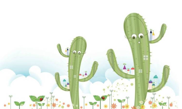 3D Фотообои Artegrafico «Кактусы» K903-2 акварель