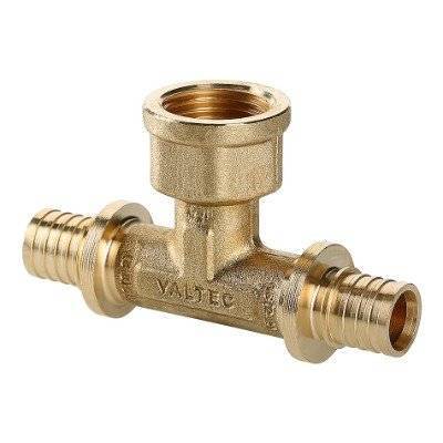 Тройник VALTEC надвижной универсальный с переходом на вн.р. 16(2,2) х 1/2 х 16(2,2)