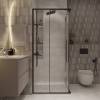 Душевой уголок Niagara Nova NG-6823-34BLACK профиль черный матовый, стекло прозрачное, 90x90x195 фото 4