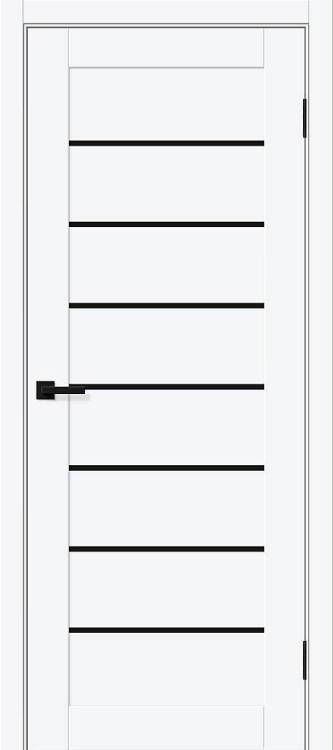 Межкомнатная дверь Bravo Браво-22 Black Shine полотно White Silk 900x2000