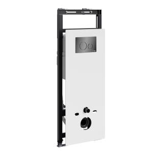 Система инсталляции для унитазов Wasserkraft Salm 27TLT.010.ME.WH.PB02 клавиша черный глянцевый