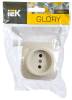 Розетка 1-местная IEK Glory ERH10-K33-10 кремовый фото 2