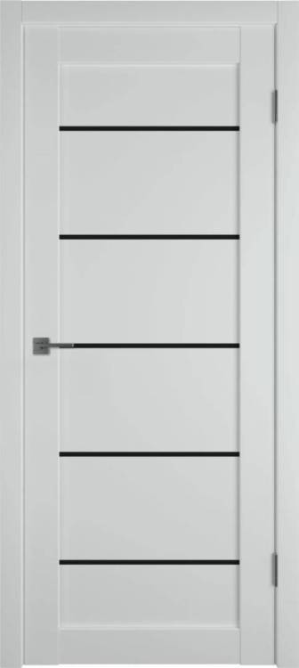 Межкомнатная дверь Владимирская Фабрика Дверей Emalex 27 Emalex Steel стекло Black Gloss 800x2000