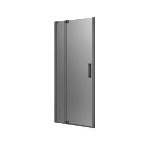 Душевая дверь в нишу Cezares SLIDER-B-1-70/80-GRIGIO-GM профиль оружейная сталь, стекло серый, 70x195