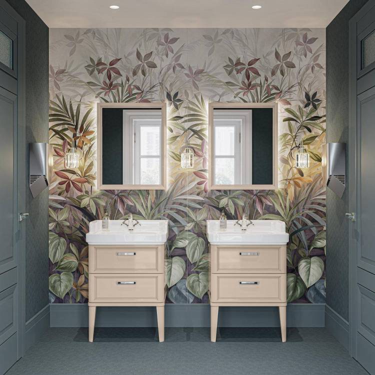 Тумба с раковиной Kerama Marazzi Pompei камео бежевый глянцевый, 60 см, раковина PO.wb.60