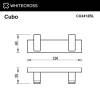 Крючок WHITECROSS Cubo CU2412BL двойной, черный матовый фото 2