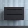 Тумба с раковиной Style Line Остин подвесная, графит, раковина антрацит, 55x80x45
