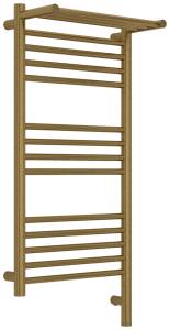 Полотенцесушитель электрический Сунержа Богема 3.1 051-6007-8040 с 1 полкой, Состаренная латунь, 80x40