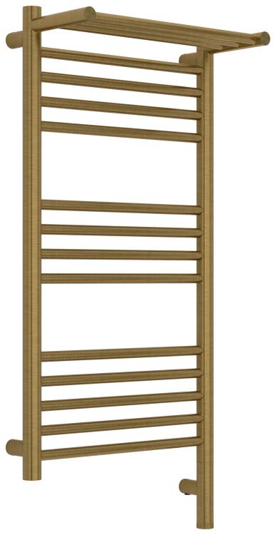 Полотенцесушитель электрический Сунержа Богема 3.1 051-6007-8040 с 1 полкой, Состаренная латунь, 80x40