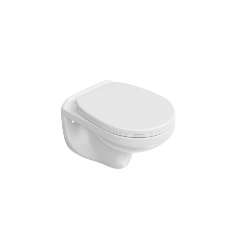 Унитаз подвесной Kerama Marazzi Pro (Про) KPRO.wc.02 безободковый, с сиденьем микролифт, белый глянцевый