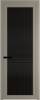 Межкомнатная дверь Profil Doors 1 AGP цвет профиля Никель матовый, стекло безопасное 6 мм мору черный 600x2000