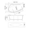 Акриловая ванна Marka One Julianna 01дж1410л 170x100 L фото 3